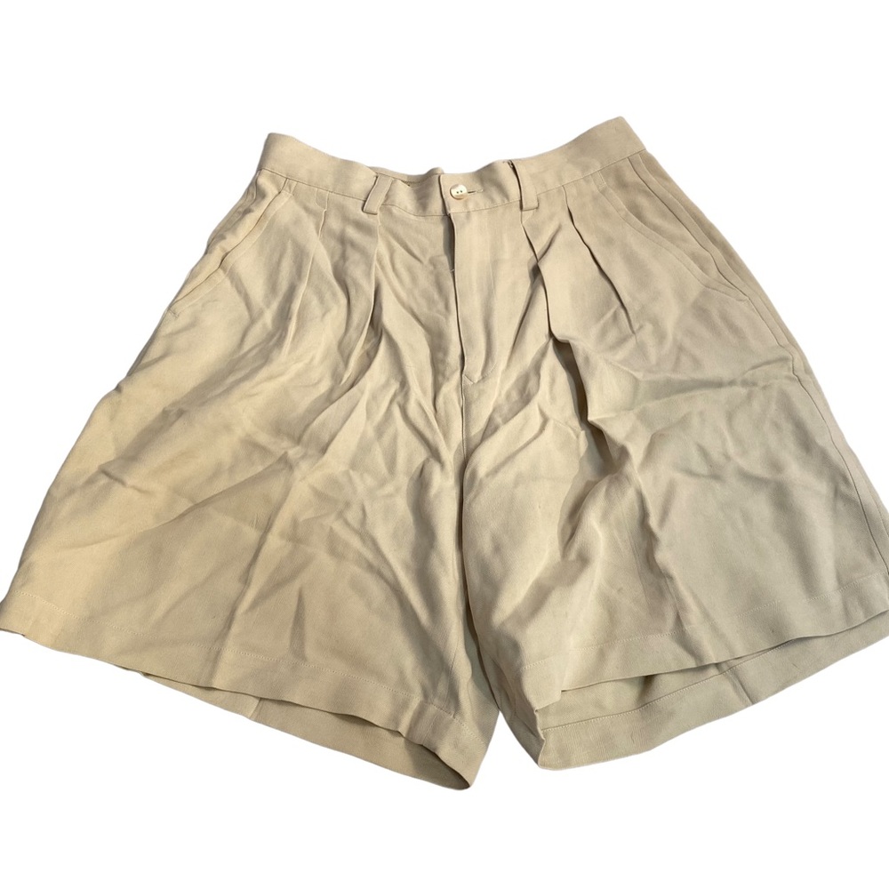 Tommy Bahama Silk Bermuda Shorts Cream, Khaki